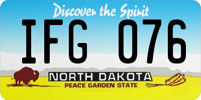 ND license plate IFG076