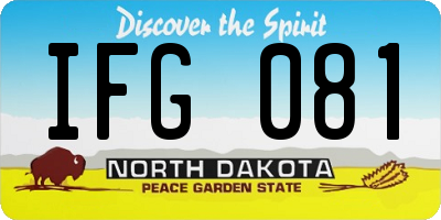 ND license plate IFG081