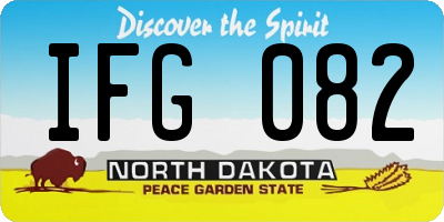 ND license plate IFG082