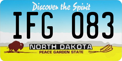 ND license plate IFG083