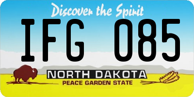 ND license plate IFG085