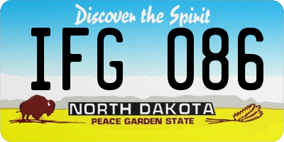ND license plate IFG086