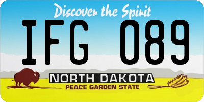 ND license plate IFG089