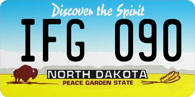 ND license plate IFG090