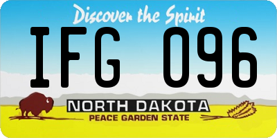 ND license plate IFG096