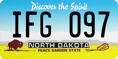 ND license plate IFG097
