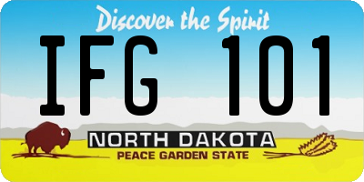 ND license plate IFG101