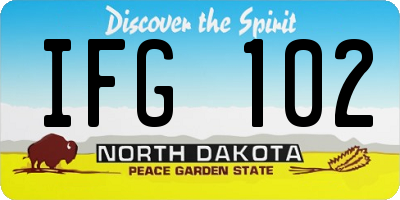 ND license plate IFG102