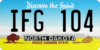 ND license plate IFG104