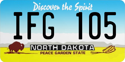 ND license plate IFG105
