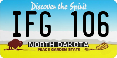 ND license plate IFG106