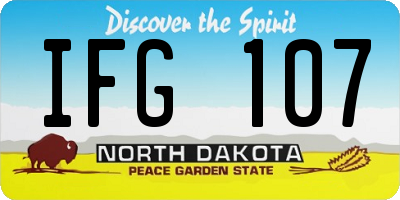 ND license plate IFG107