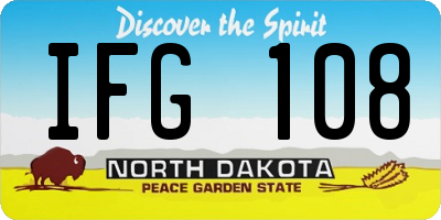 ND license plate IFG108