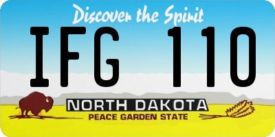 ND license plate IFG110