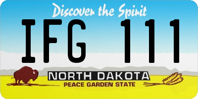 ND license plate IFG111