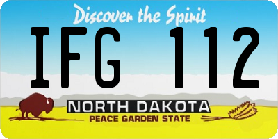 ND license plate IFG112