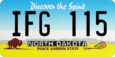 ND license plate IFG115