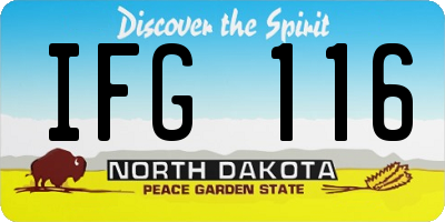 ND license plate IFG116