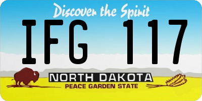 ND license plate IFG117