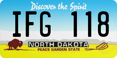 ND license plate IFG118
