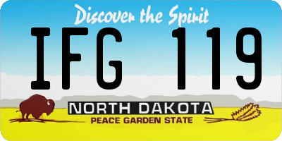 ND license plate IFG119
