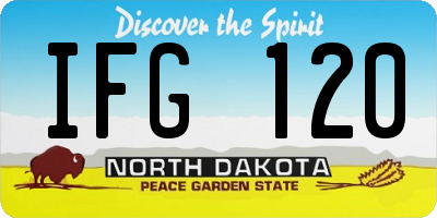 ND license plate IFG120