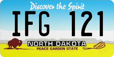 ND license plate IFG121