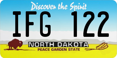 ND license plate IFG122