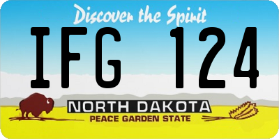 ND license plate IFG124