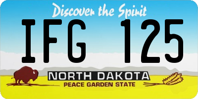 ND license plate IFG125
