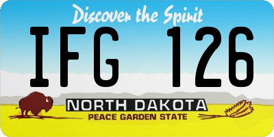 ND license plate IFG126