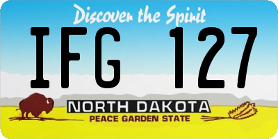ND license plate IFG127