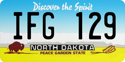 ND license plate IFG129