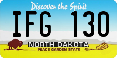 ND license plate IFG130