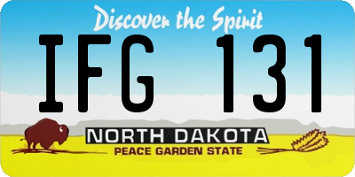 ND license plate IFG131