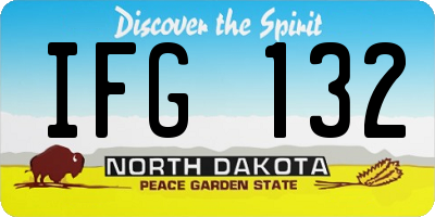 ND license plate IFG132