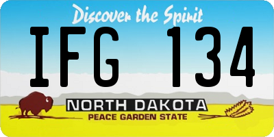 ND license plate IFG134