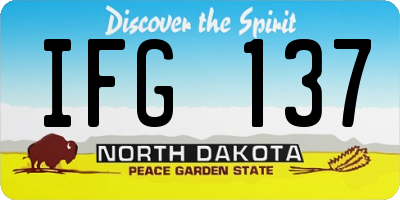ND license plate IFG137
