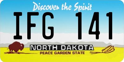 ND license plate IFG141
