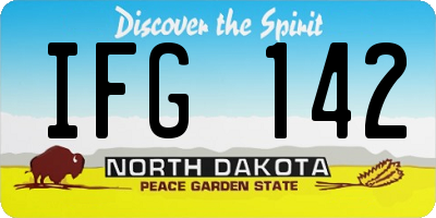 ND license plate IFG142