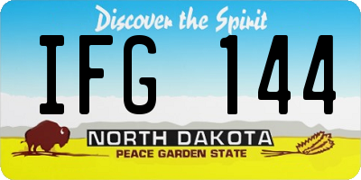 ND license plate IFG144