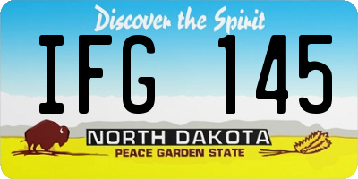 ND license plate IFG145