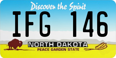 ND license plate IFG146