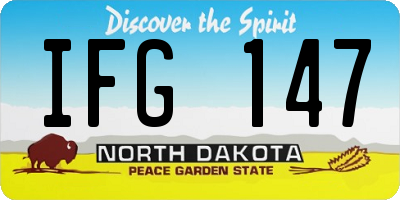 ND license plate IFG147