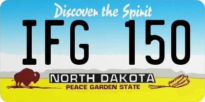 ND license plate IFG150