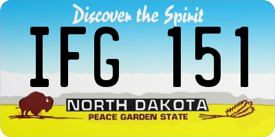 ND license plate IFG151