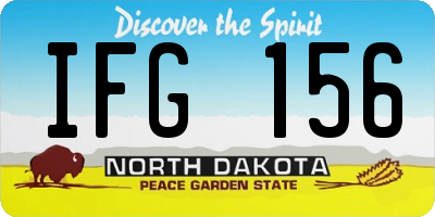 ND license plate IFG156