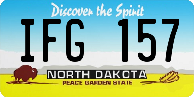 ND license plate IFG157