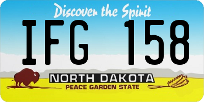 ND license plate IFG158