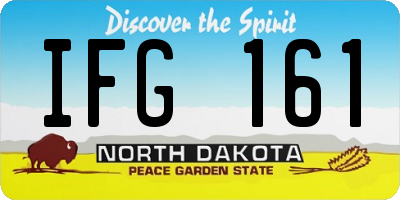 ND license plate IFG161